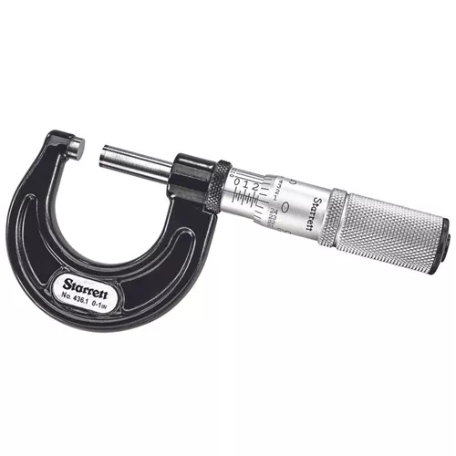 0 – 1” Vernier Outside Micrometers Friction Thimble Flat Spindle .0001” Graduation