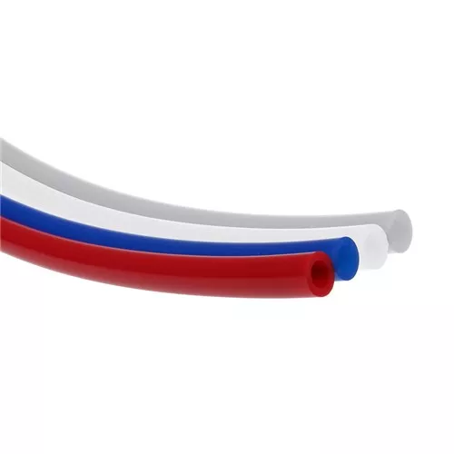 0.160” ID x 1/4” OD x 100’L Polyurethane Air and Water Tubing – Red/Blue/White/Clear