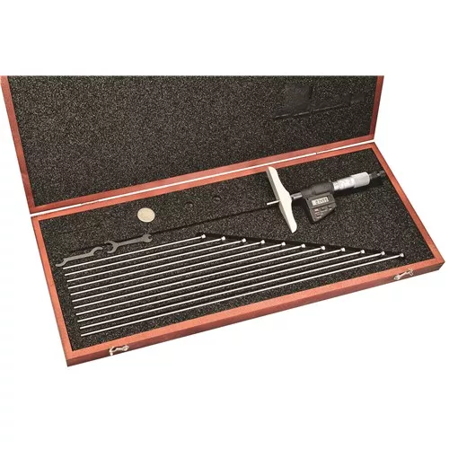 0-300mm Mechanical Depth Style Inside Micrometers 100mm Base – 12 Rod Qty.
