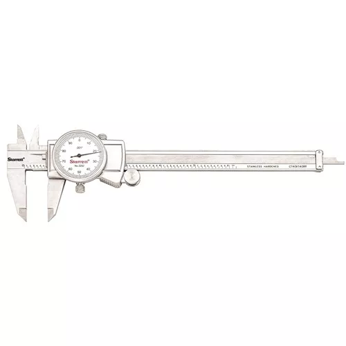 0-6” Dial Caliper White Dial Thumb Wheel Inside/Outside Measure