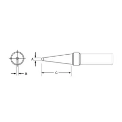 .047" x .62" x 700° PT Conical Flat Tip