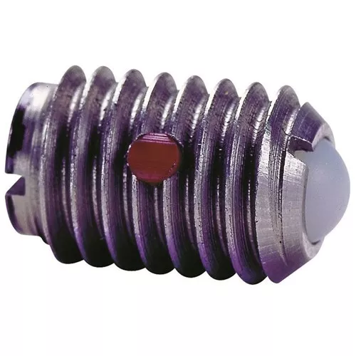 #10-32 UNEF Ball Plunger No Locking Element Stainless Steel 0.093mm Ball Dia. 33/64” Body Length