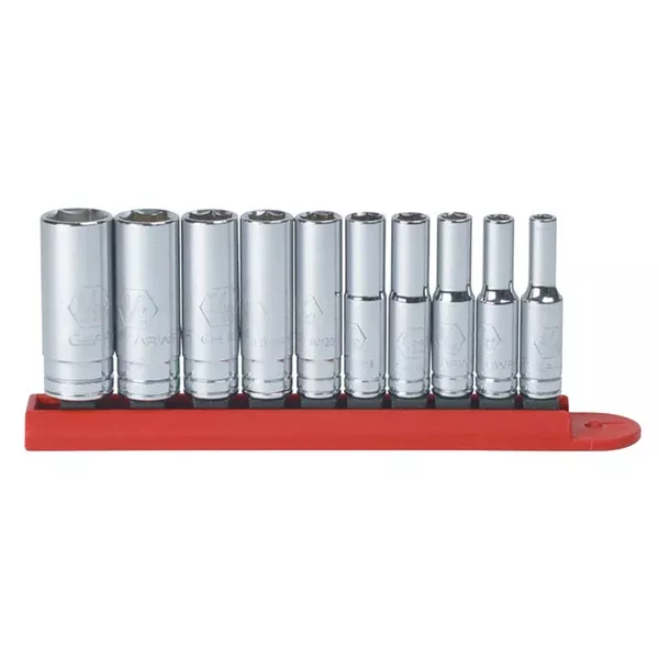 10 Piece Surface Drive Socket Sets, 1/4 in, 6 Point 329-80305