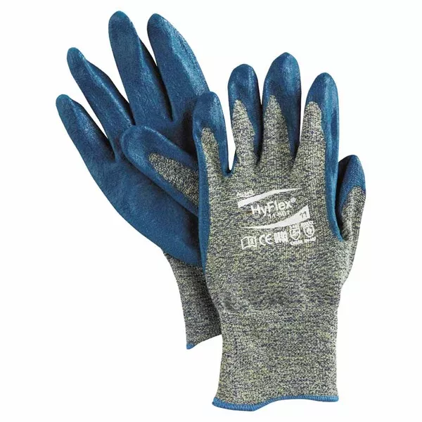 11-501 Nitrile Palm Coated Gloves, Size 7, Gray/Blue 012-11-501-7