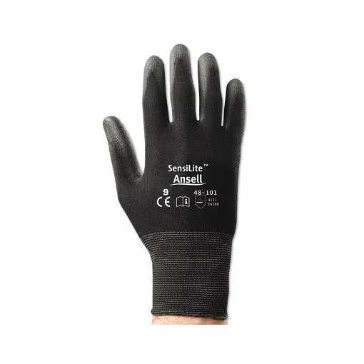 11-518 Polyurethane Palm Coated Gloves, 11, Blue/Gray 012-11-518-11