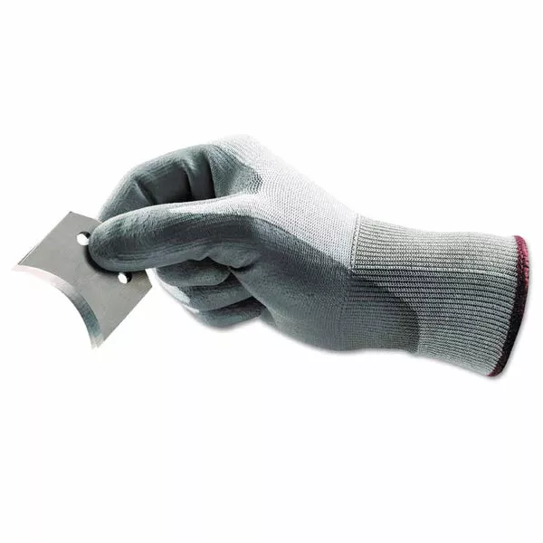 11-644 Polyurethane Palm Coated Gloves, Size 10, Gray/White and Gray 012-11-644-10