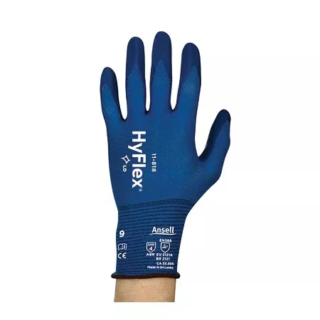 11-818 Thin Work Gloves, Palm Coated Nitrile, 7, Blue 012-11-818-7