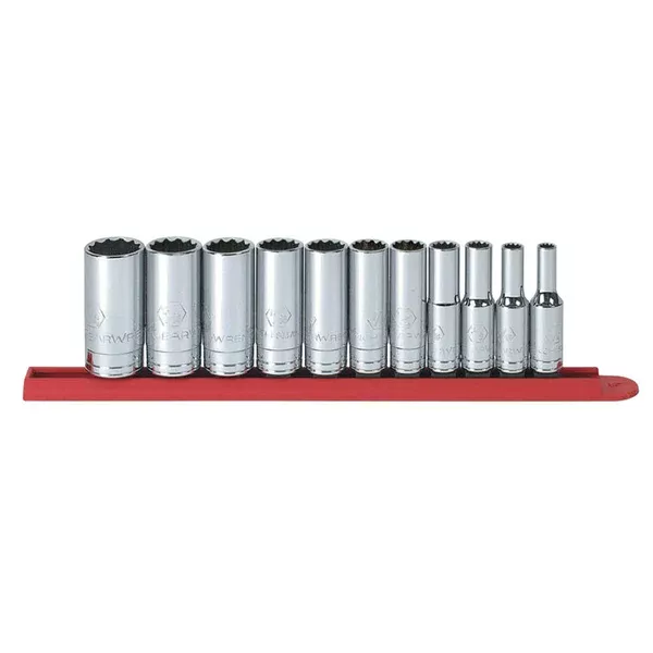 11 Piece Surface Drive Socket Sets, 3/8 in, 12 Point 329-80563