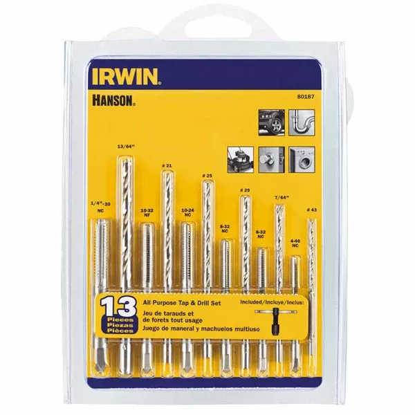 13pc Tap (HCS) & Drill Bit Sets (HSS) 585-80187