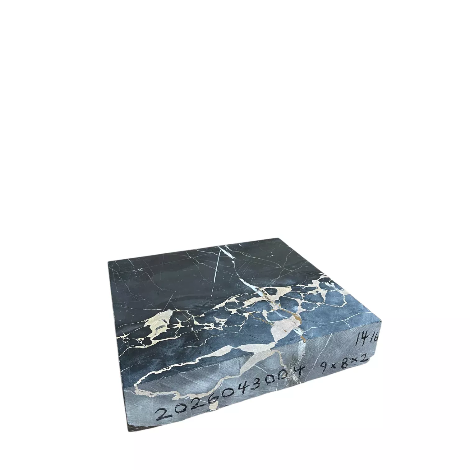 14lb Portoro Black Marble 9x8x2 2026043004
