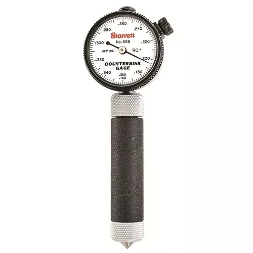 .160” – .360” White Inch Reading Dial Indicator Countersink Gage – 90 Degrees