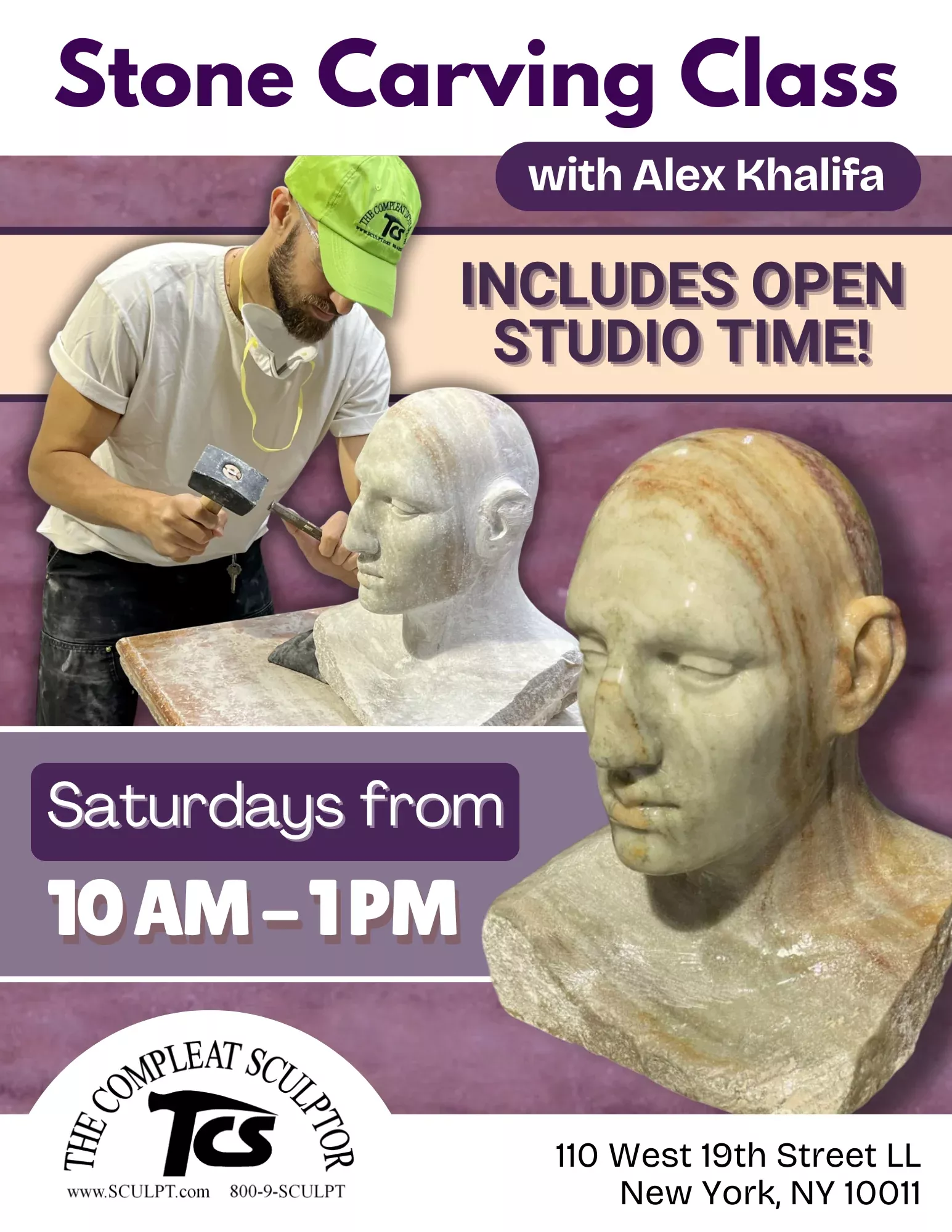 260801 Stone Carving Class Saturday 10am-1pm August 2026