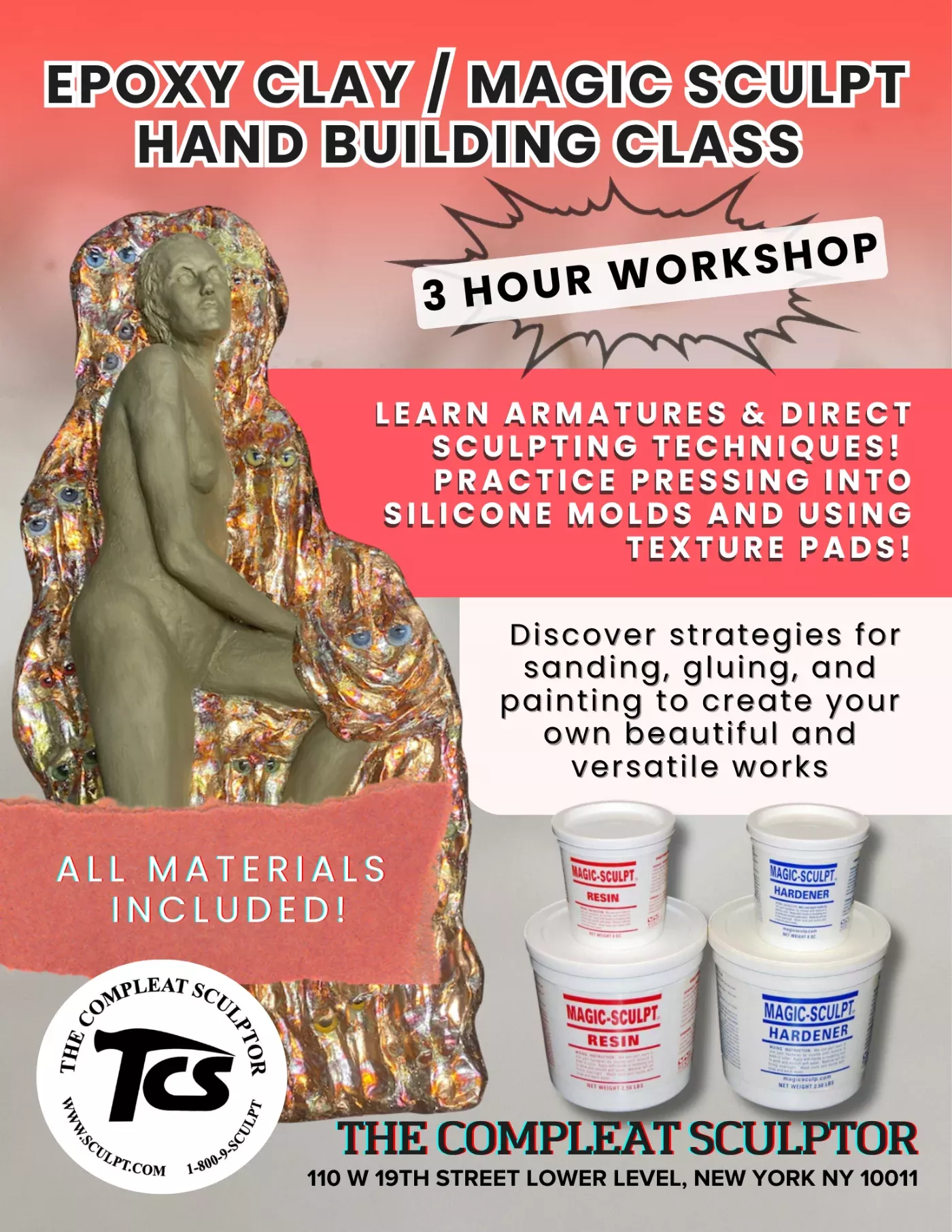 260903 Epoxy Clay Hand Building Class September 3rd 5:30-8:30pm