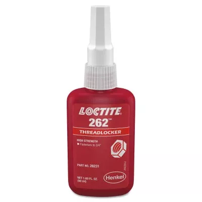 262 Threadlocker, Medium to High Strength, 50 ml, Red 442-135374