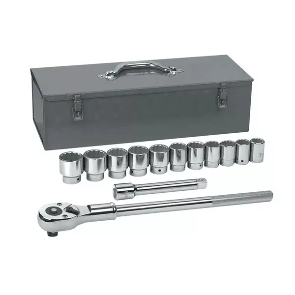 27 Piece Surface Drive Socket Sets With 24 Tooth Ratchet, 1/2 in, 12 Point 329-80880