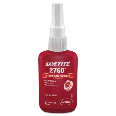 2760 Threadlocker, Primerless High Strength, 50 mL, Up to 3/4 in Thread, Red 442-303440