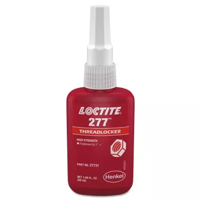 277 High-Strength Threadlocker, 50 mL, 7/8 in dia or Smaller, Red 442-88448