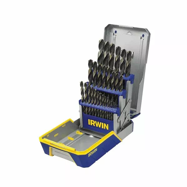 29-pc Black and Gold Metal Index Drill Bit Set, 1/16 in to 1/2 in Cut dia 585-3018005