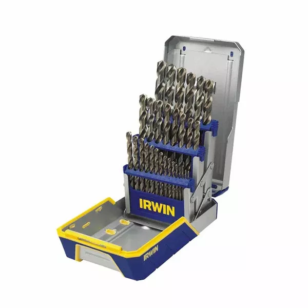 29-pc Cobalt M-35 Metal Index Drill Bit Set, 1/16 in to 1/2 in Cut dia 585-3018002