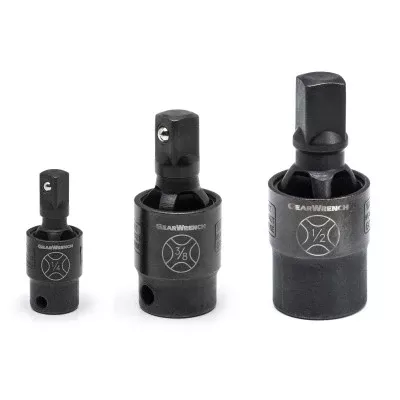 3 Pc. Impact Universal Joint Pinless, 1/2 in; 1/4 in; 3/8 in Dr 329-84960