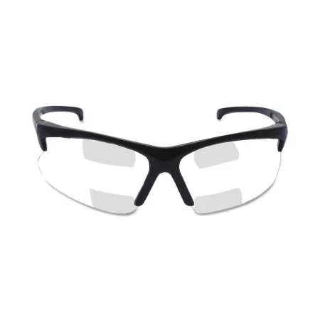 30-06 Dual Readers Prescription Safety Glasses, Clear Polycarbonate Lens, Hardcoated, Black, Nylon, +2.0 412-20388
