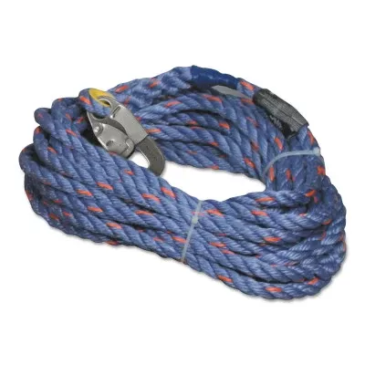 300L Rope Lifeline Series, 100 ft, Snap Hook and Loop, 310 lb 493-300L-Z7/100FTBL