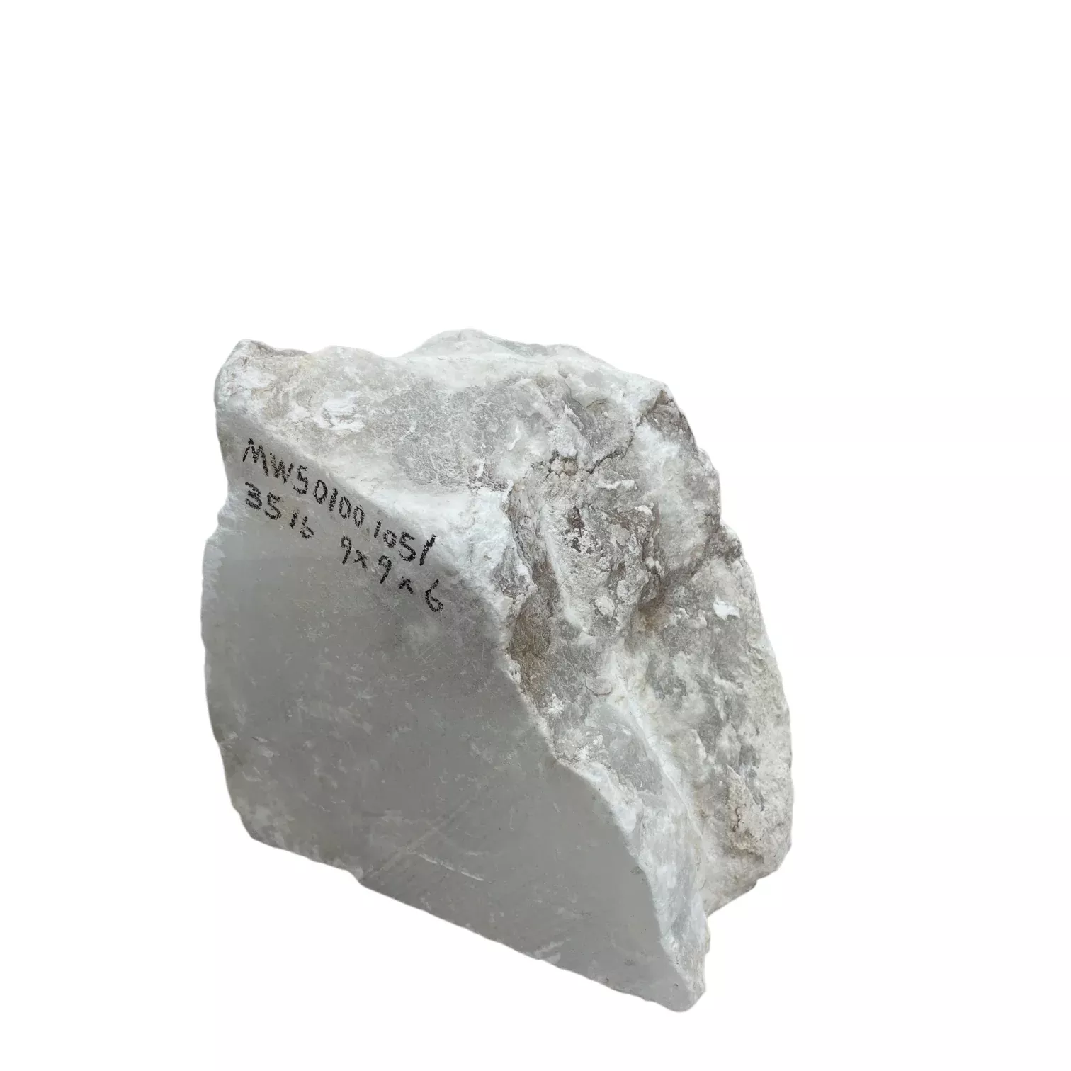 35lb Mario's White Translucent Alabaster 9x9x6 MWS01001051