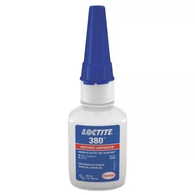 380 Black Max Instant Adhesive, Toughened, 1 oz, Bottle, Black 442-135423