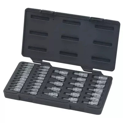 39 Piece Vortex Bit Socket Sets, 1/4 in; 3/8 in, SAE, Metric 329-890040