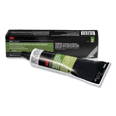 3M 7000045523 Black Super Weatherstrip and Gasket Adhesive, 5 fl oz, Tube, Black