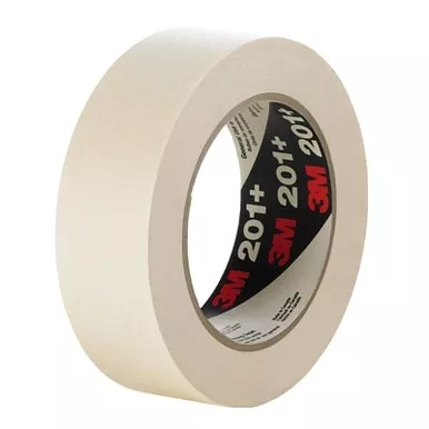3M 7000144751 General Use Masking Tape 201+, 24 mm x 55 m x 4.4 mil, Tan