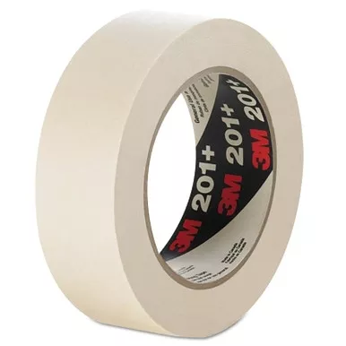 3M 7000144752 General Use Masking Tape 201+, 48 mm X 55 m x 4.4 mil, Tan