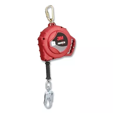 3M 7012819397 Protecta Self-Retracting Lifeline, 3590045, 100 ft, Carabiner, Swivel Snap Hook, Stainless Steel Cable, Single Leg, 420 lb