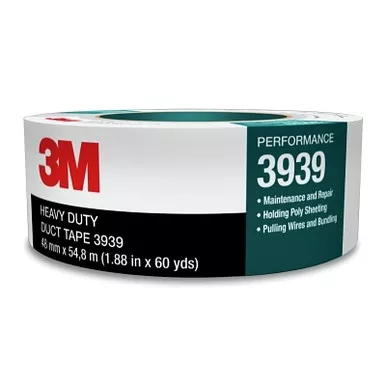 3M 7100022015 3939 Heavy Duty Duct Tapes, 3.77 in x 60 yd x 9 mil, Silver