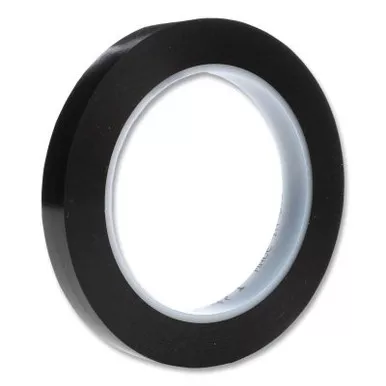 3M 7100049360 Vinyl Tape 471, 3/8 in W x 36 yd L, 5.2 mil Thick, Black