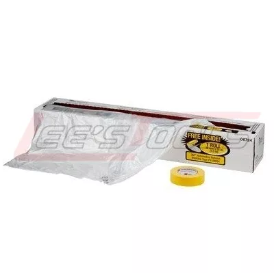 3M067243M™ Plastic Sheeting with 388N Yellow Masking Tape (36mm), 06724, 16 ft x 400 ft