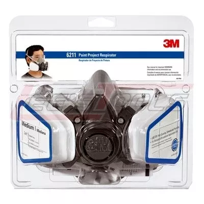 3M6211PA1-B3M(TM) Paint Project Respirator 6211PA1-B, Size Medium, 1 each/pack, 2 packs/case