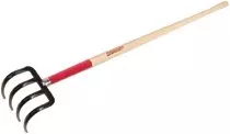 4-Tine Potato/Refuse Hook, 7.5 in Broad/Oval Tines with Diamond Pt, 54 in Handle 760-75138
