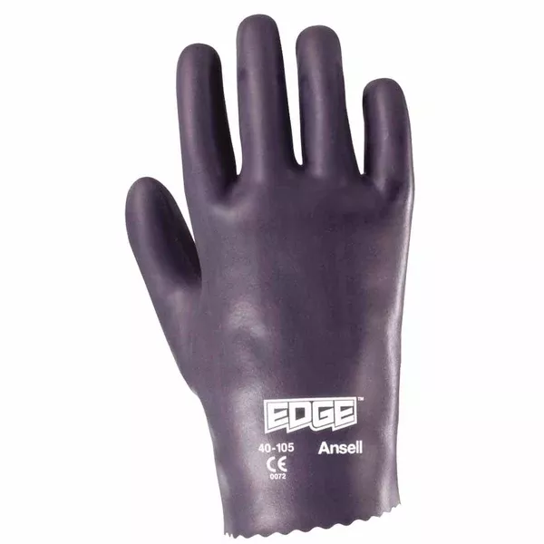 40-105 Nitrile Gloves, Slip-On Cuff, Cotton Lined, Size 10, Gray 012-40-105-10
