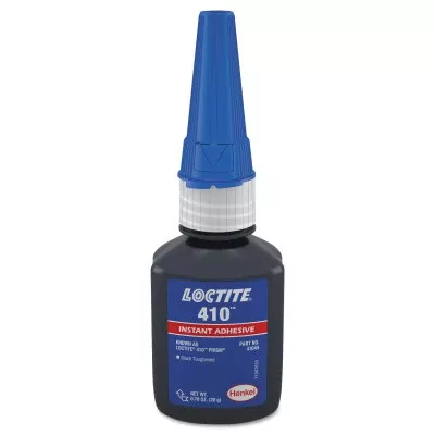 410 Prism Instant Adhesive, Black/Toughened, 20 g, Bottle, Black 442-135444