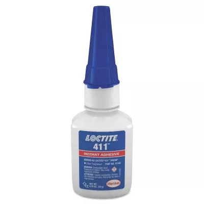 411 Instant Adhesive, 20 g, Bottle, Clear 442-135446
