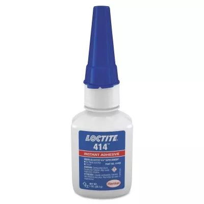 414 Super Bonder Instant Adhesive, Plastic Bonder, 1 oz, Bottle, Clear 442-233801