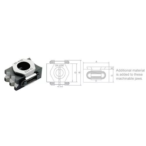 5/16”-18 OK-Vise Low Profile Single Wedge Clamp – 1.46” x 1.14” x 0.69”
