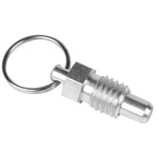 5/8”-11 UNC Stubby Hand Retractable Spring Plunger Stainless Steel 1” Body Length