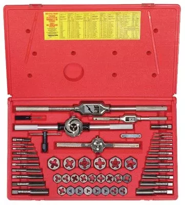 53-pc Machine Screw / Fractional Tap & Hex Die Set 585-24640