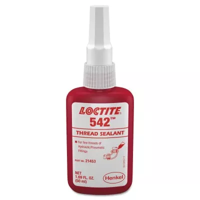 542 Thread Sealant, Fine Threads, 50 mL Bottle, Brown 442-237051