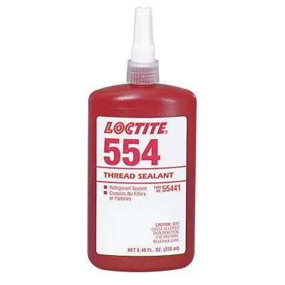 554 Thread Sealant, Refrigerant Sealant, 250 mL Bottle, Red 442-135489
