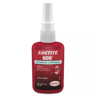 609 Retaining Compound General Purpose, 50 mL Bottle, Green, 3000 psi 442-135512