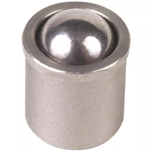 6mm Press Fit Ball Plunger No Flange Stainless Steel 5mm Ball Dia. 7” Body Length