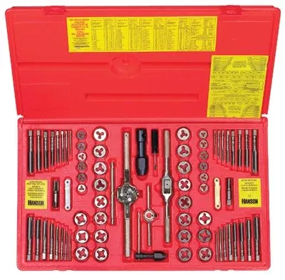 76-pc Machine Screw / Fractional / Metric Tap & Hex Die Set 585-26376